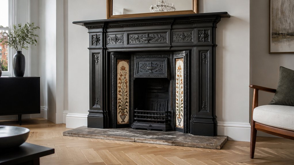 assessing fireplace condition carefully