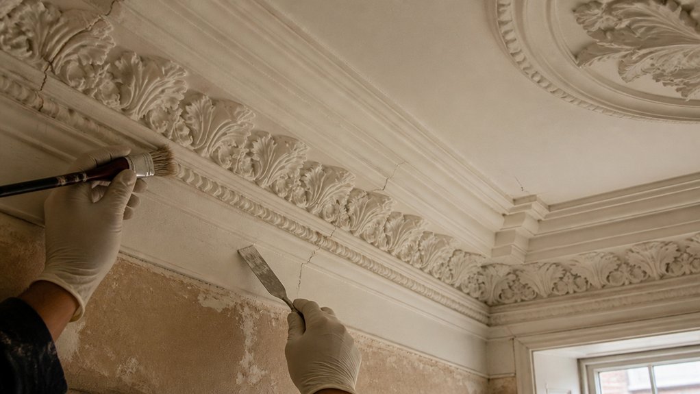 crack repair for historic plaster