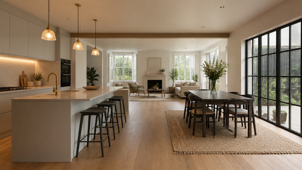 defined open plan zones layout