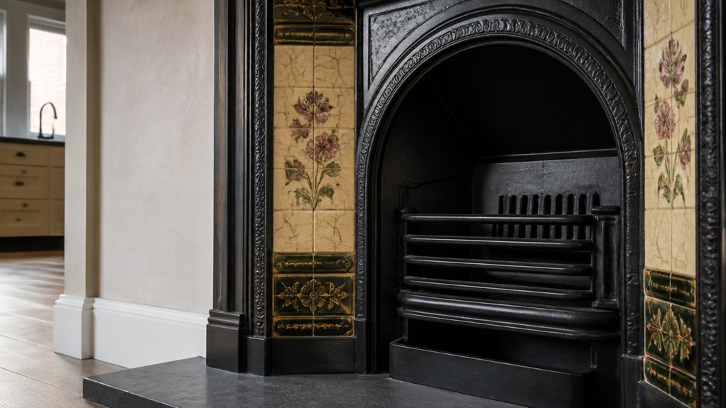 matching victorian fireplace tiles