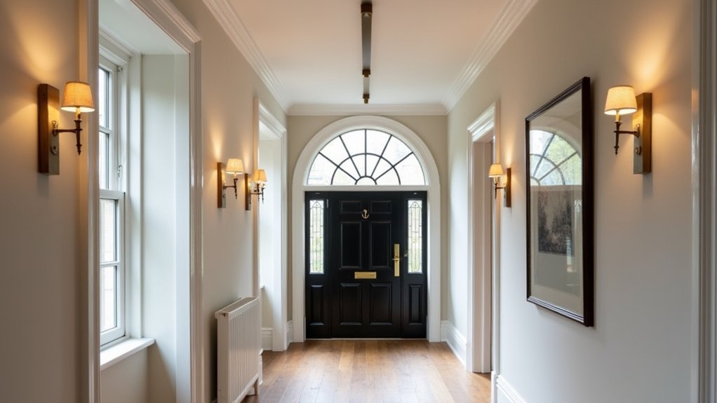 modern lighting for georgian hallways