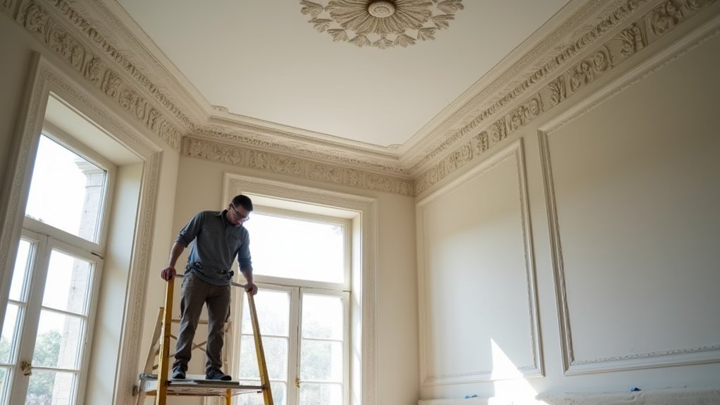 restoring decorative ceiling features