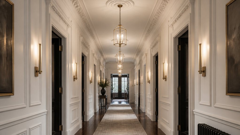 symmetrical georgian lighting design