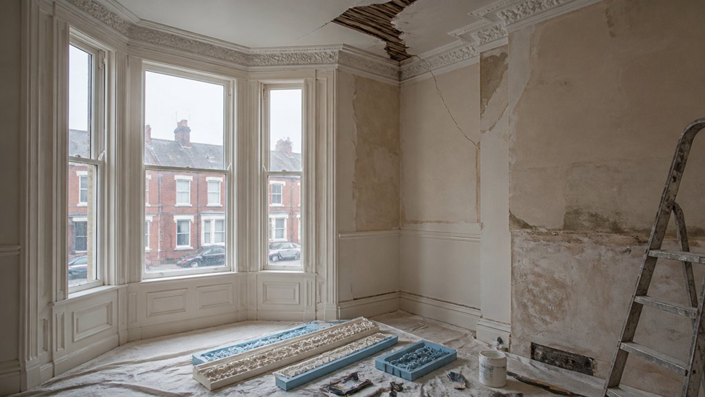 victorian cornice damage inspection
