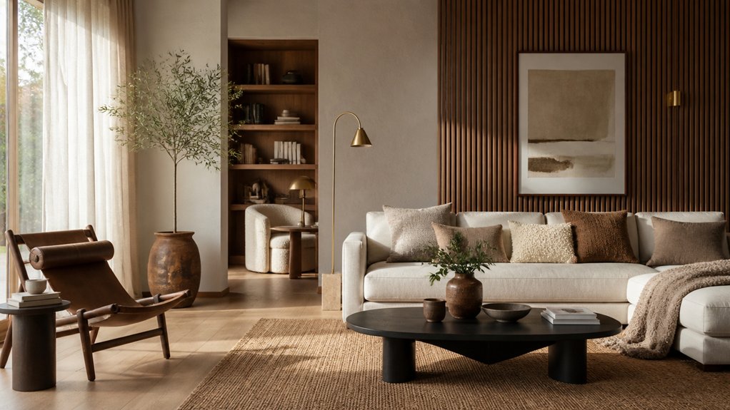 warm textures and natural wood